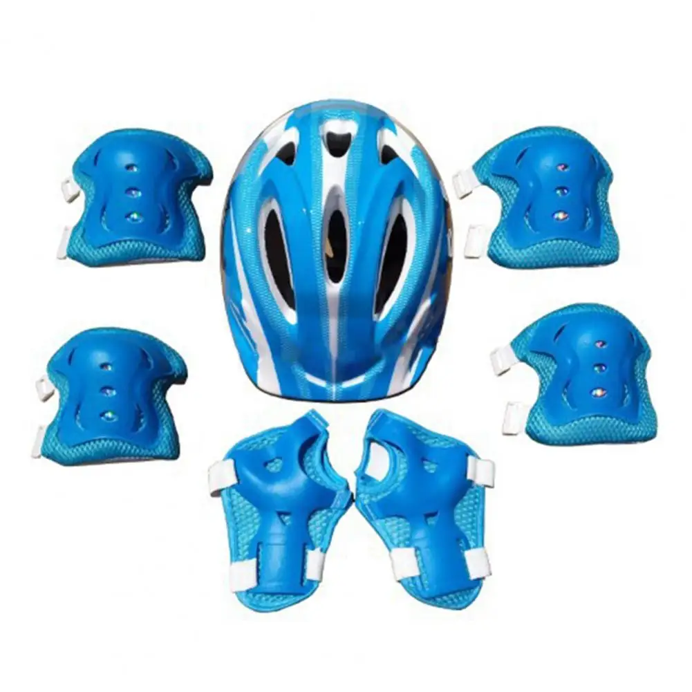 

Kids Safety Knee Pad Wear Resistant Sweat Absorption Accessory Cycling Helmet Knee Elbow Pad Set for Riding