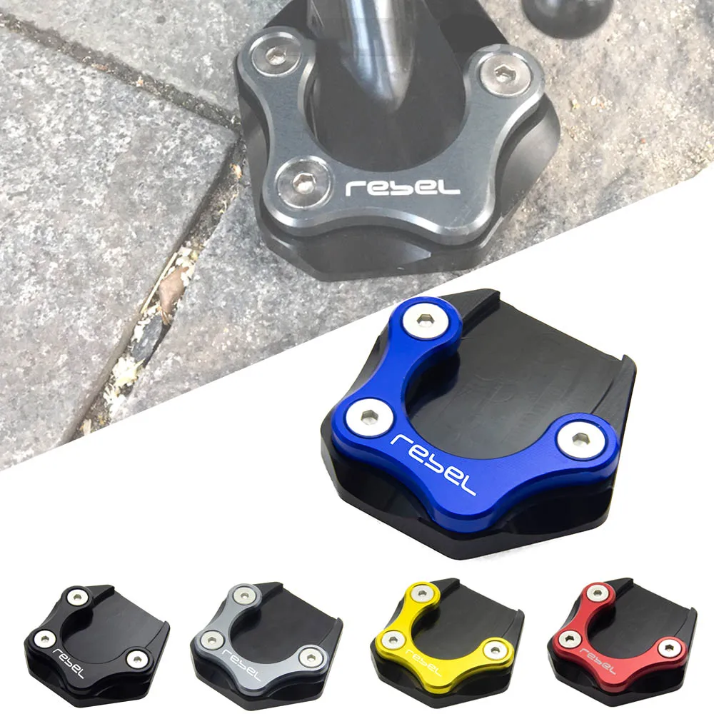 

Aluminum Alloy Motorcycle ATV Kickstand Extender Foot Side Stand Foot Pad Support Plate For Honda Rebel Renegade CM500 CMX300