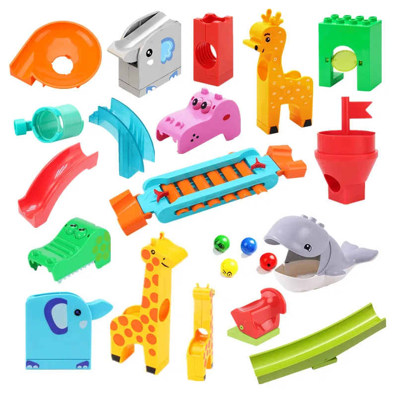 

Большая специальная мраморная дорожка, лабиринт, кубики, катание шаров, гоночная игра, строительные блоки, животные, слайд, туннель, качели, ...