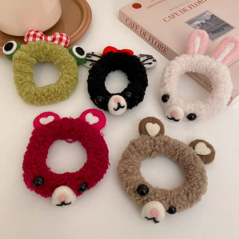 

Korea New Fabric Bow Bear Scrunchie Fashion Creative Sense High Horsetail Rubber Band Sweet Temperament Hair Accessories Women