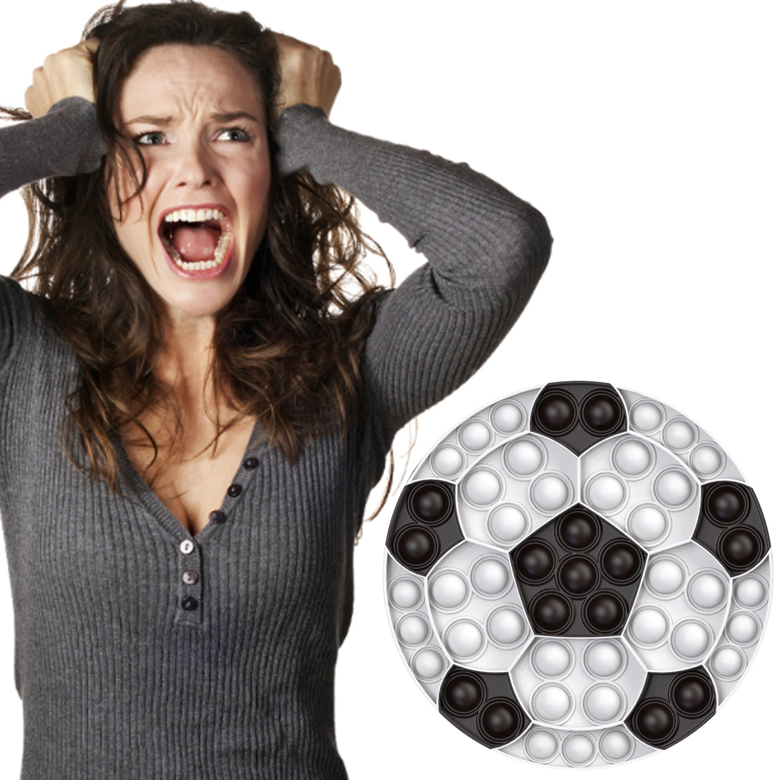 

Popping Fidgets Toys Squeeze Sensory Toy Stress Reliever Toy Optional In Baseball Football Soccer Basketball For Kids And Adults