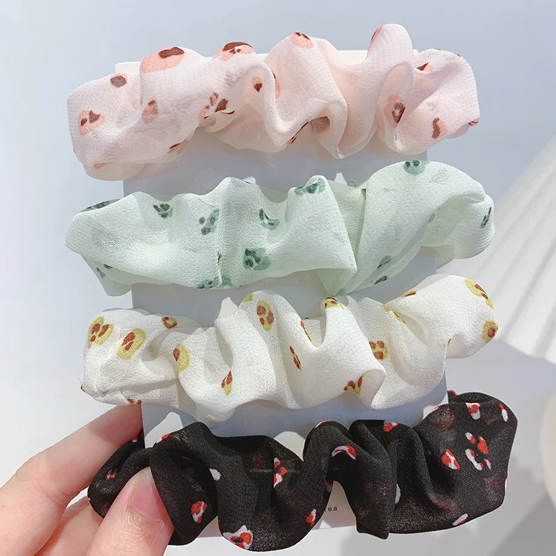 

Elegant Hair Rope Korean Hair Rope Women Sweet Hair Band Scrunchies Elastic Large Intestine Circle Cloth Head Rope