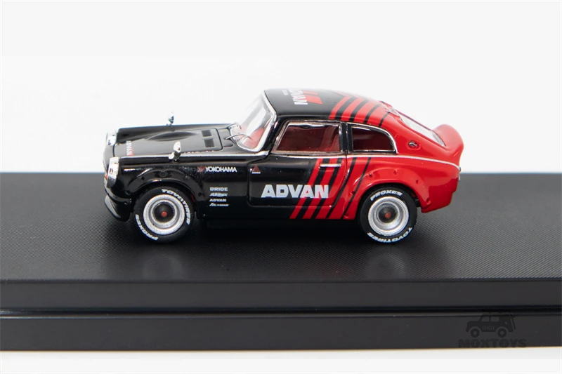 Mortal 1:64 S800 Coupe Outlaw Advan черно-красная литая модель автомобиля