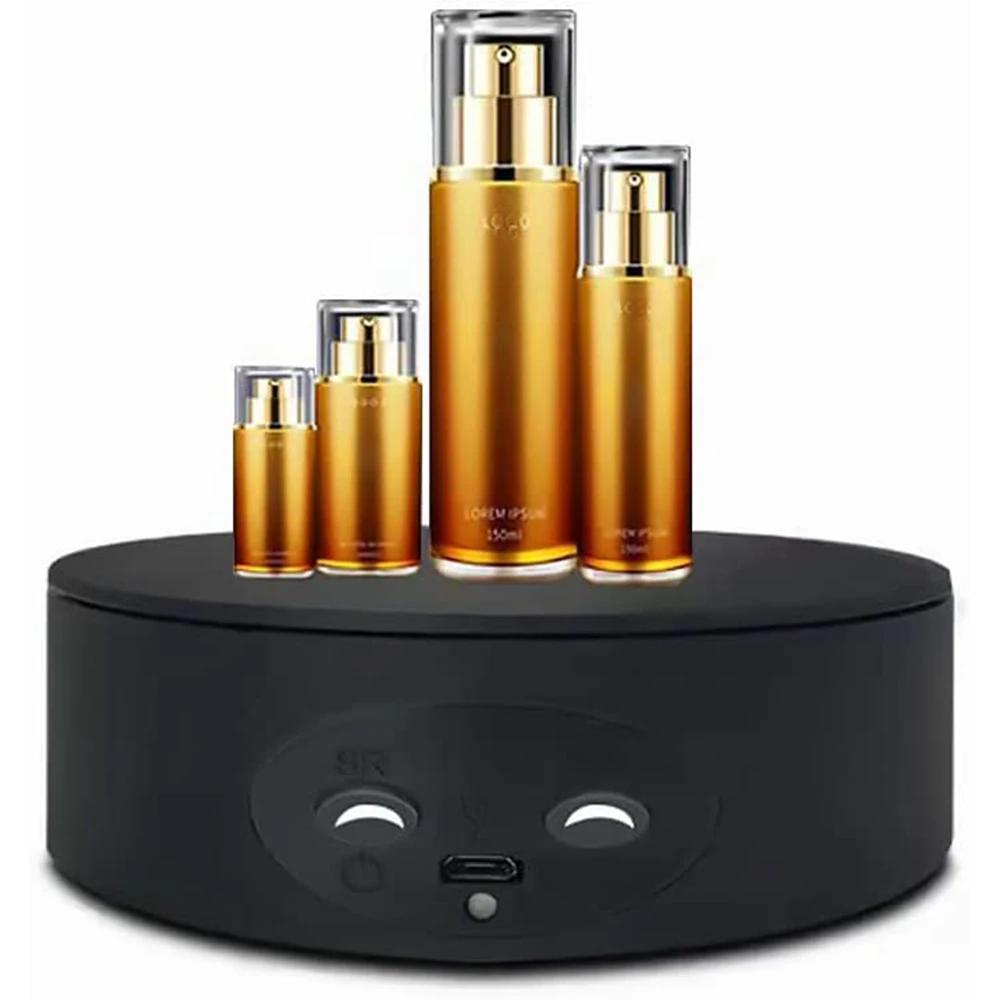 

USB 13CM Motorized Rotating Display Stand Cup Platform 360 Automatic Mute Rotating Turntable Tumbler for Product Video Show