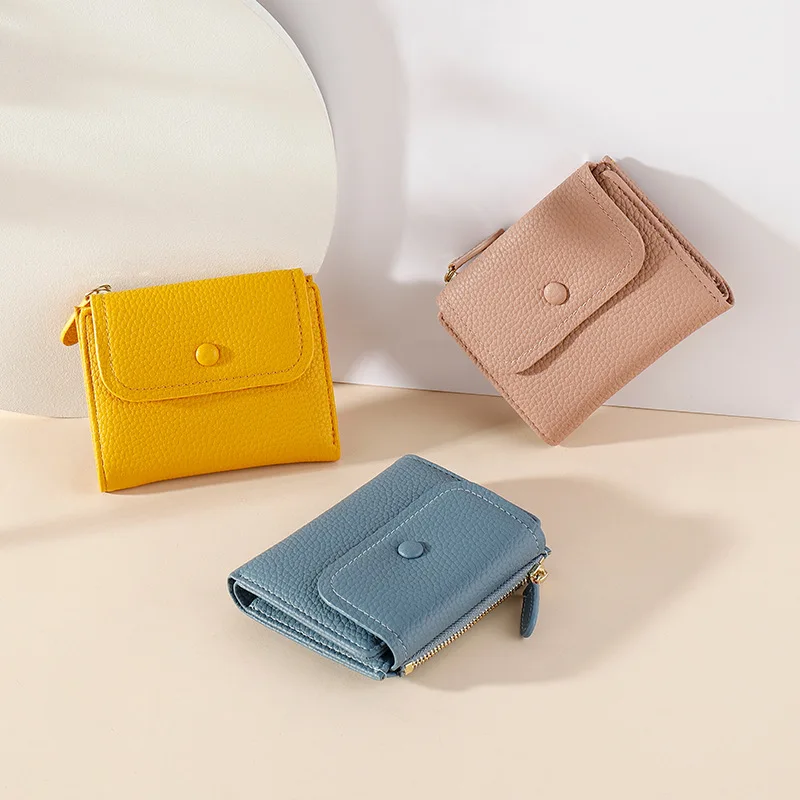 

Small Pu Leather Women Wallet Mini Lady Coin Purse Pocket Yellow Female Wallet Girl Purse Brand Designer Women Purse