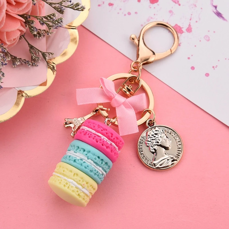 

Macaroon Effiel Tower Keychain Colorful Keyring Bag Pendant Car Charm Key Holder for Phone Backpack Handbag Purse