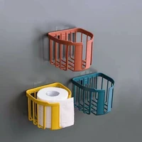 punch free wall mounted bathroom toilet paper tissue box rack storage box sticky paper toilet roll paper box tissue basket