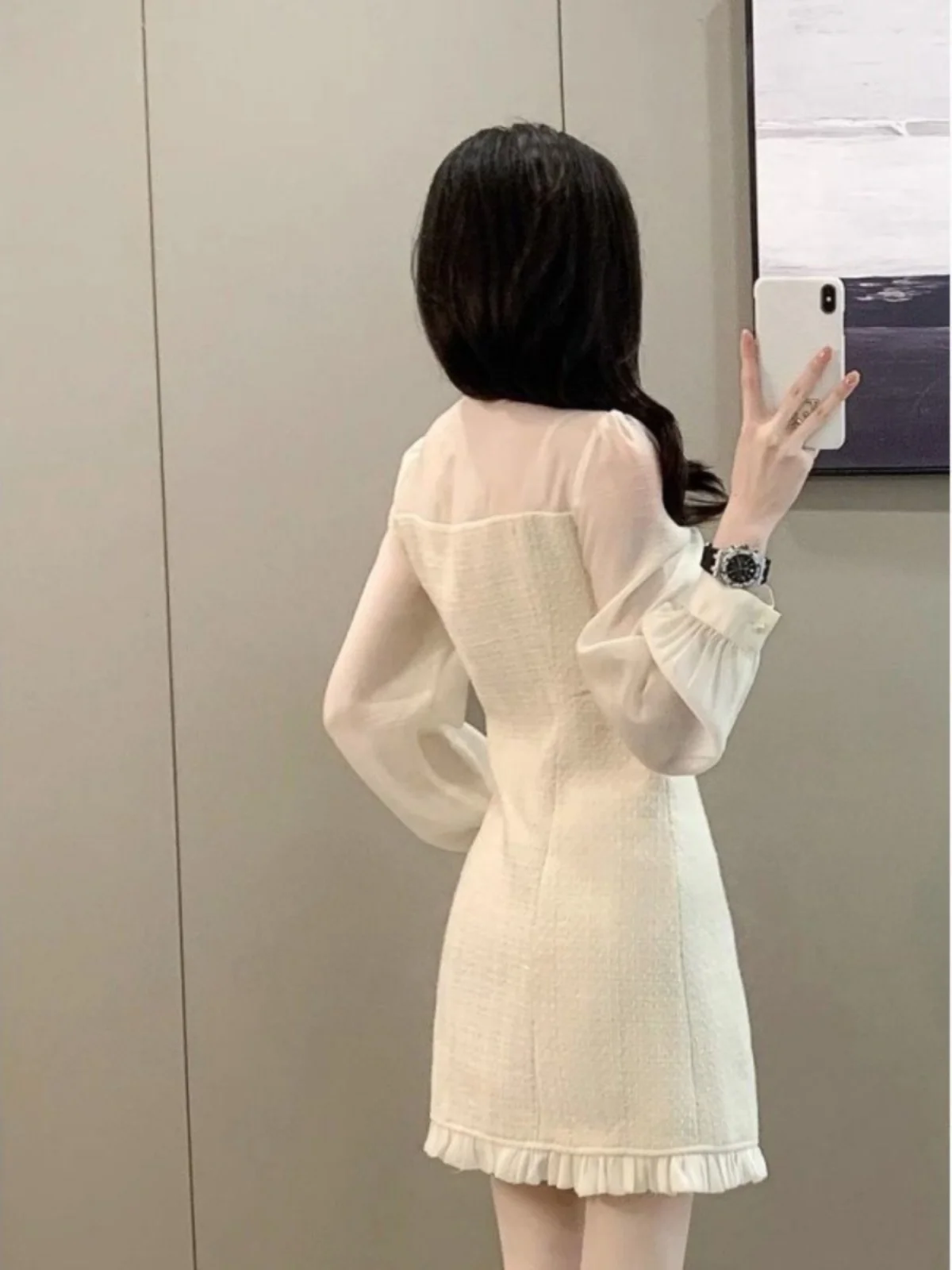 Французское классическое платье Sle Весна/Лето Белая необычная достойная большая