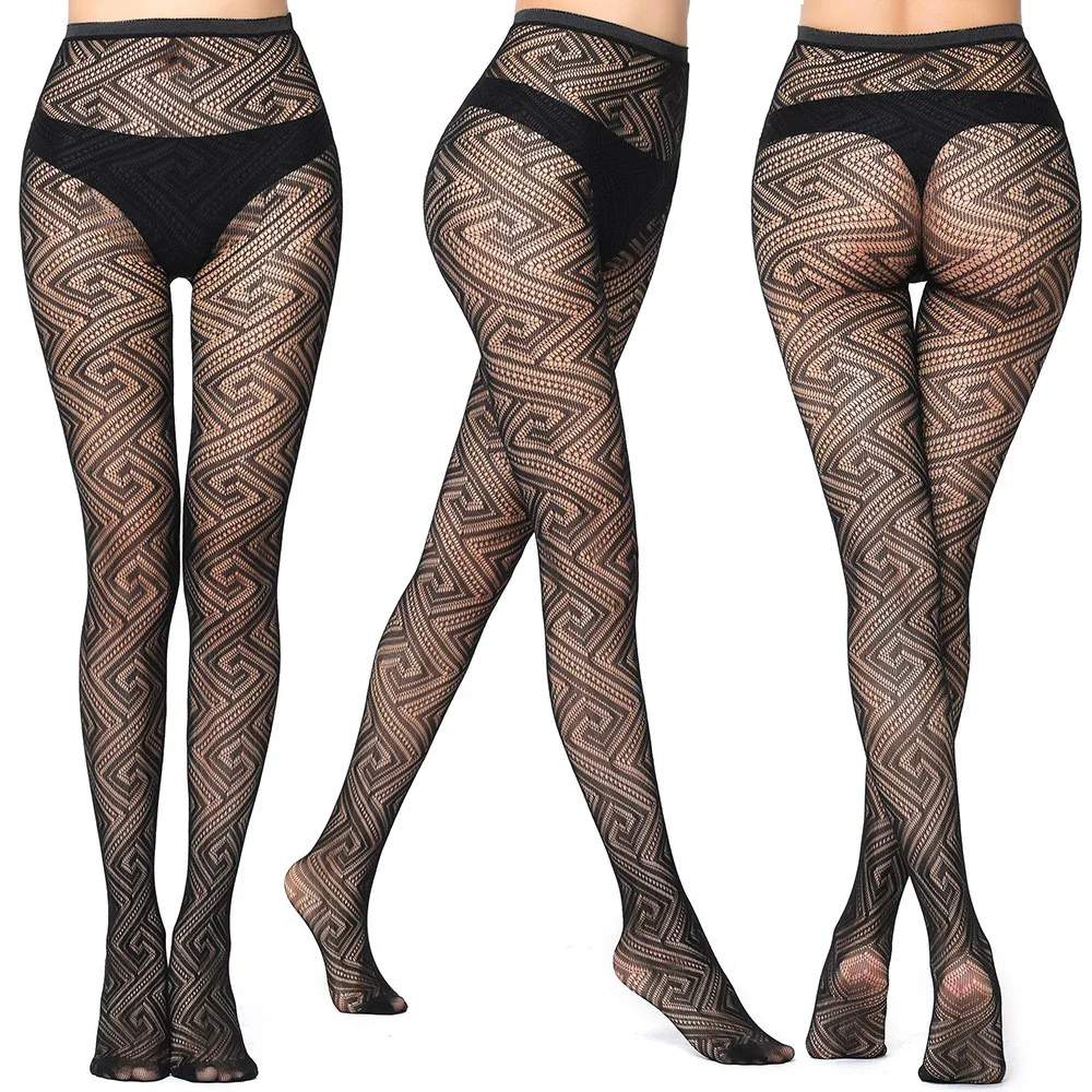 

Sexy Women's Fishing Net Lace Mesh Stockings Bottomed Pantyhose Hot Classic Tights Thigh High Waist Hosiery Without Underwear