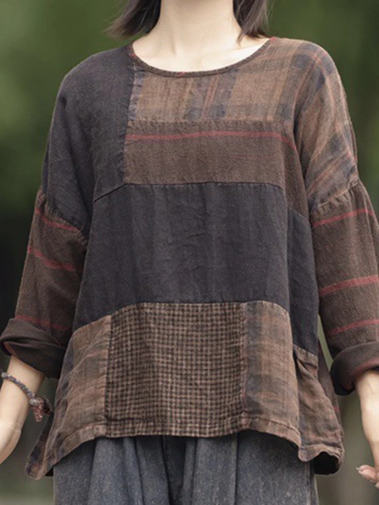 Женская свободная футболка с круглым вырезом