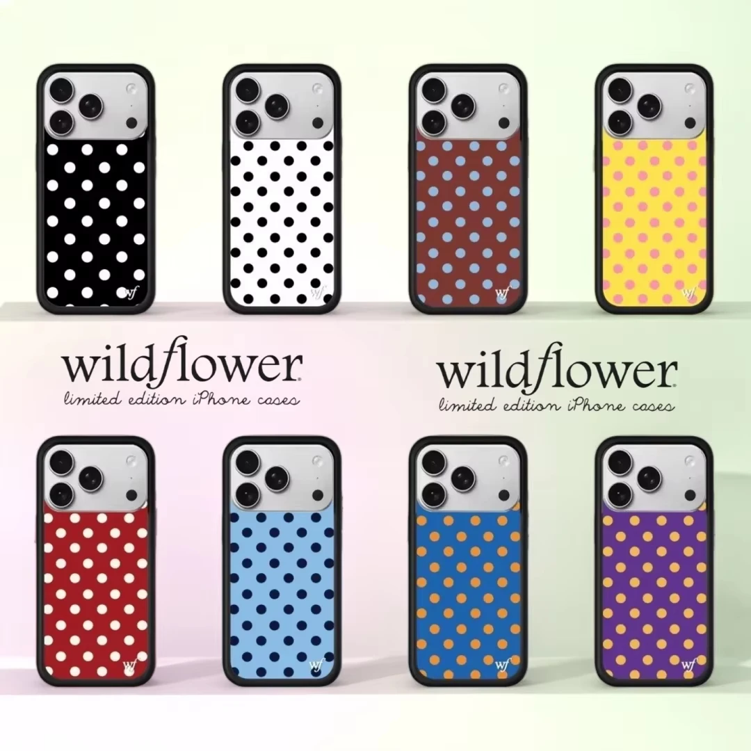 Фото Модный чехол Wildflower в стиле Y2K с узором в горошек для iPhone 16, 12, 11, 14, 15, 13, 17 Pro Max Plus, 16 Plus ﻿ ﻿ ﻿ ﻿ №1