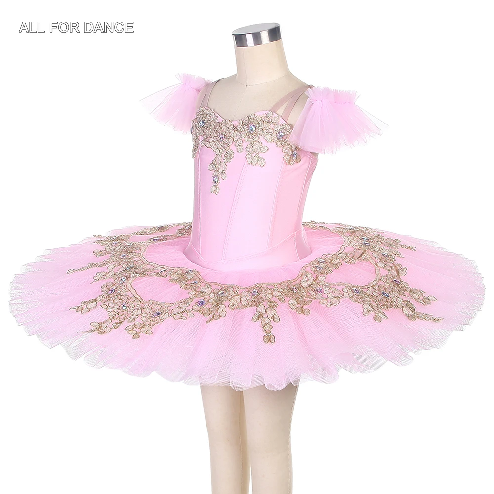 Персиковый розовый предпрофессиональный балетный танцевальный костюм-пачка BLL126
