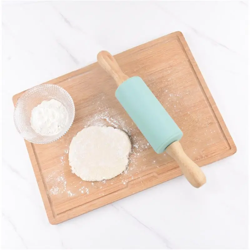 

Silicone Dough Roller Small Size Rolling Pin Colorful Non-stick Food Grade Pastry Tool Flour Stick Kitchen Baking Cooking Tools
