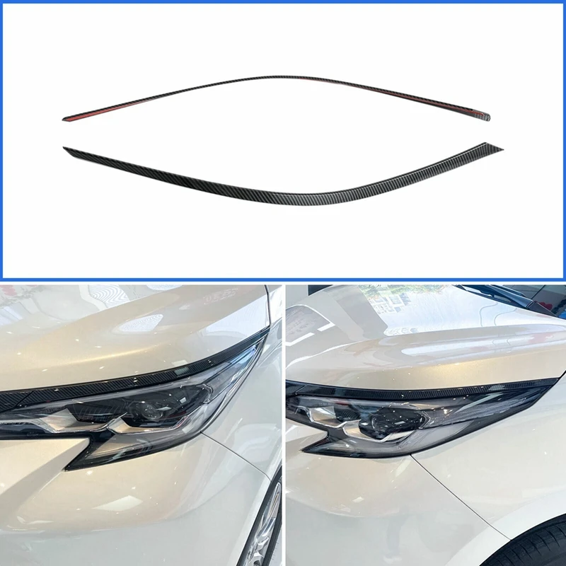 

Head Light Lamp Eyebrow Cover Headlamp Eyebrow Cover For Toyota Sienna 2021 2022 Accessories ABS Carbon Fiber