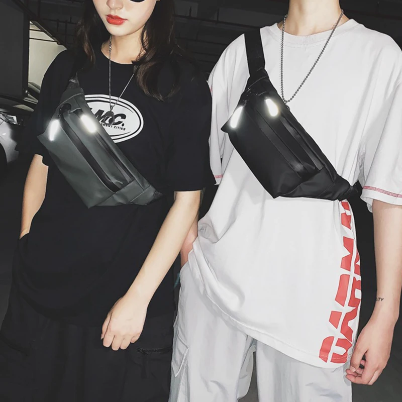 1PC Trendy Oxford Men Women Running Waist Belt Bum Fanny Pack Soft Outdoor Sports Leisure Chest Crossbody Bag