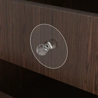 2pcs set diamond shape crystal cabinet pull transparent self adhesive kitchen cupboard wardrobe drawer handle hardware