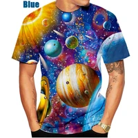 fashion colorful t shirt funny short sleeve 3d print graphic galaxy tee shirts for men and women