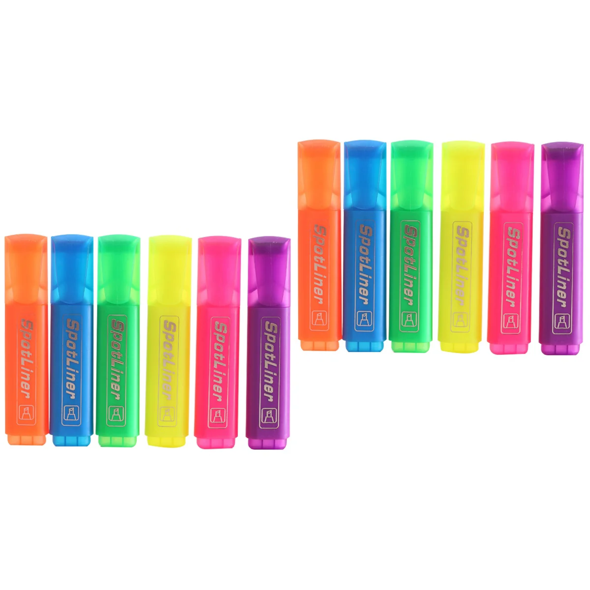 

12 Highlighter Pens Chalk Markers Highlighters Chisel Tip Quick-drying Highlighter Fluorescent Highlighter