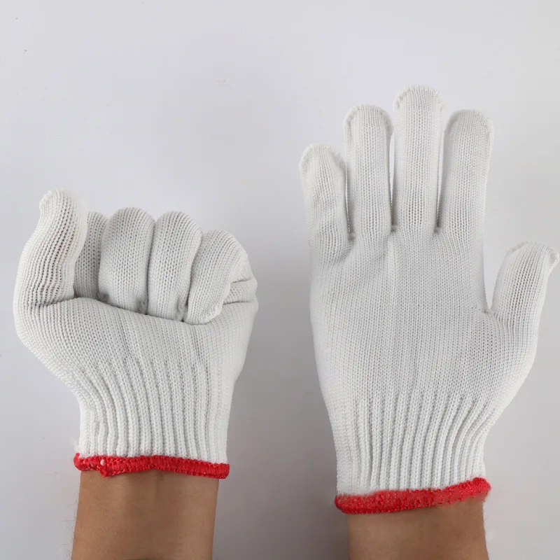 

WHYY Labor Insurance Wear-resistant Work White Yarn Cotton Thread Nylon Construction Site Work Household Glove Garden