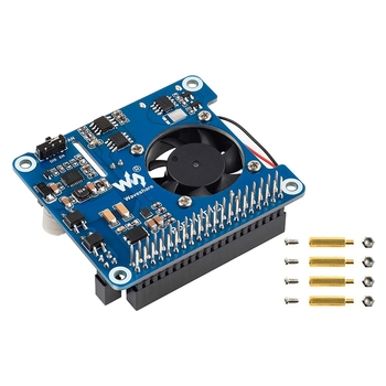 Waveshare POE HAT (C) For Raspberry Pi 4B/3B+, Power Over Ethernet HAT, Support IEEE 802.3Af/At-Compliant Network