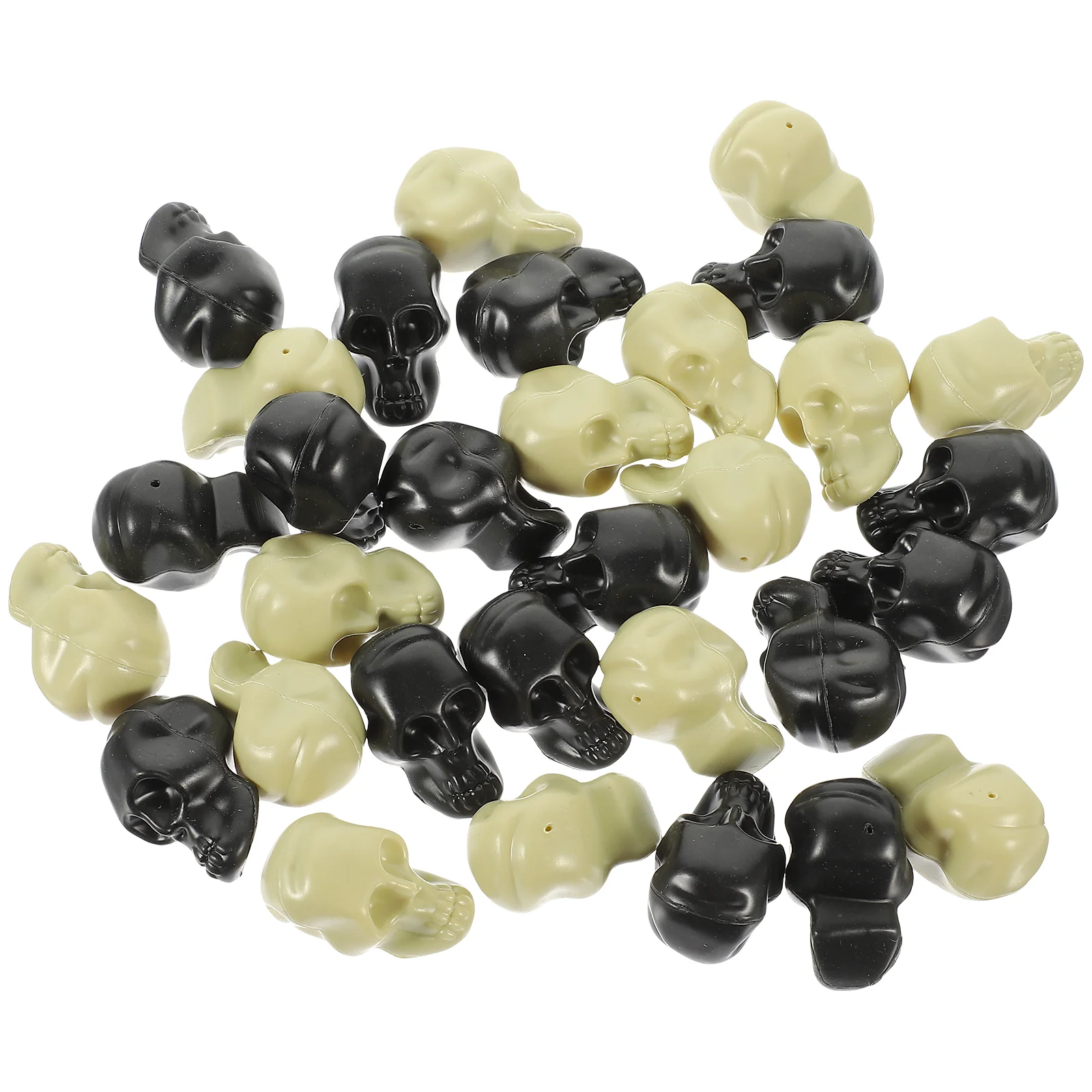 

30pcs Miniature Head Scary Atmosphere Skulls Props Halloween Layout Props