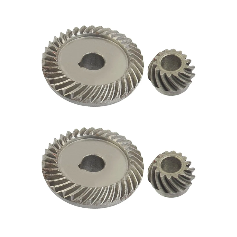 

4X Angle Grinder Spare Part Tapered Bevel Gear Set For LG Silver Metal