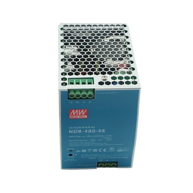 

Mean well NDR-480-48 480W Single Output Industrial DIN RAIL Enclosure Box 10A 48V Power Supply