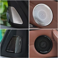 car stainless steel decorative horn cover decorative speaker sticker for bmw x5 e70 x6 e71 car styling interior accessories