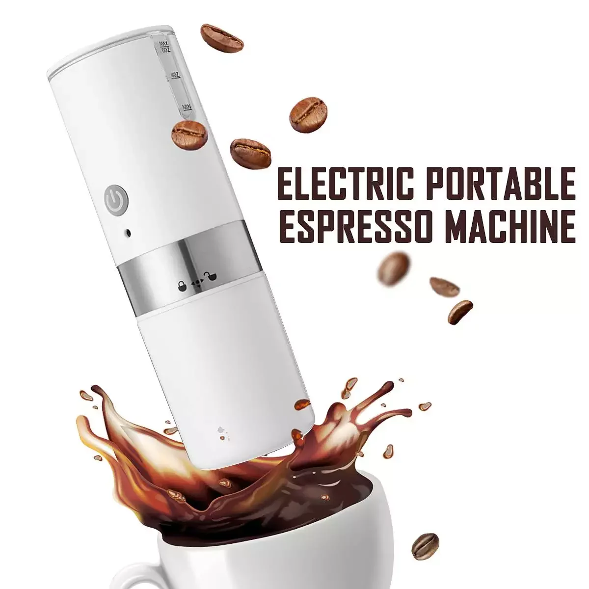 Enlarge 200ml Portable Coffee Machine Capsule Expresso Maker with Built-in Filter Electric USB Handheld Coffee Grinder For Home Travel