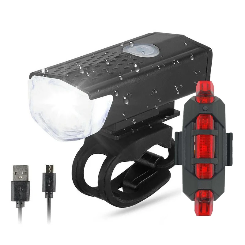 

Светильник рь, светодиодный передний и задний фонарь на голову, зарядка через USB, для горных велосипедов, аксессуары для велоспорта