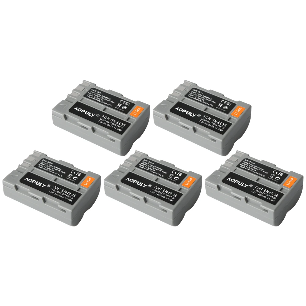 

Wholesale AOPULY EN-EL3e EL3e 7.4V 2400mAh Camera Batteries For Nikon ENEL3E EN EL3E D30 D50 D70 D90 D70S D300 High quality