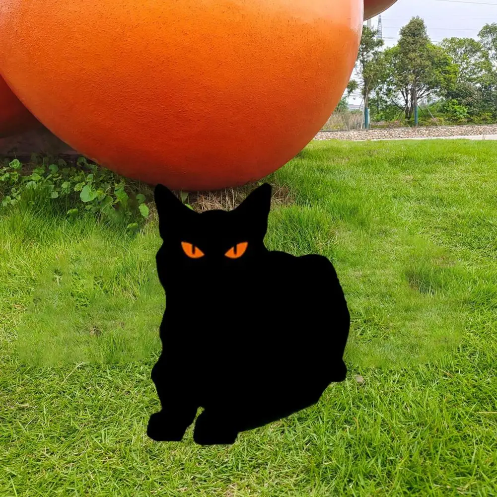 

Garden Cat Scarer Unique Weather-Resistant Fine Craftsmanship Yard Garden Lawn Black Metal Cat Scarer Outside