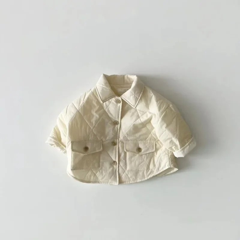 Легкая хлопковая стеганая куртка для мальчиков и девочек детская осеннее теплое