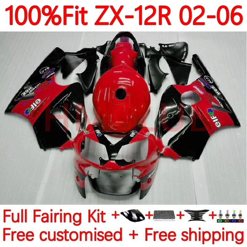 

Injection+Tank For KAWASAKI NINJA ZX 12R 1200CC ZX12R 2002 2003 2004 2005 2006 ZX-12R red factory 02 03 04 05 06 Fairing 76No.54