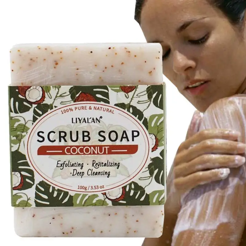 

Men's Body Scrub Bar Facial Beauty Soap Comprehensive Skin Conditioning Remove Scar Blackheads Improve Skin Quality Cleaning Bar