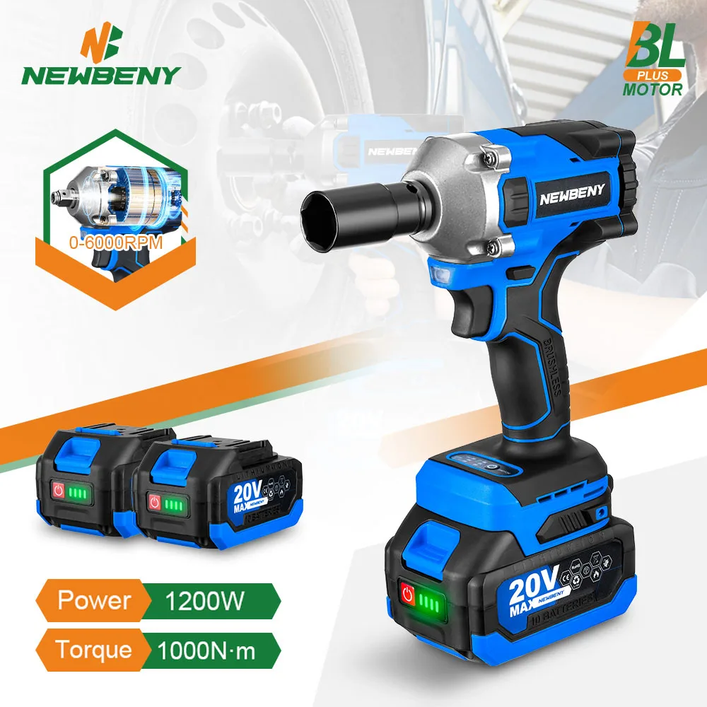1000N.m 1/2 inch Brushless Electric Wrench 3 Gears Cordless Handheld Impact Wrench Driver Power Tool For Makita 18V Battery