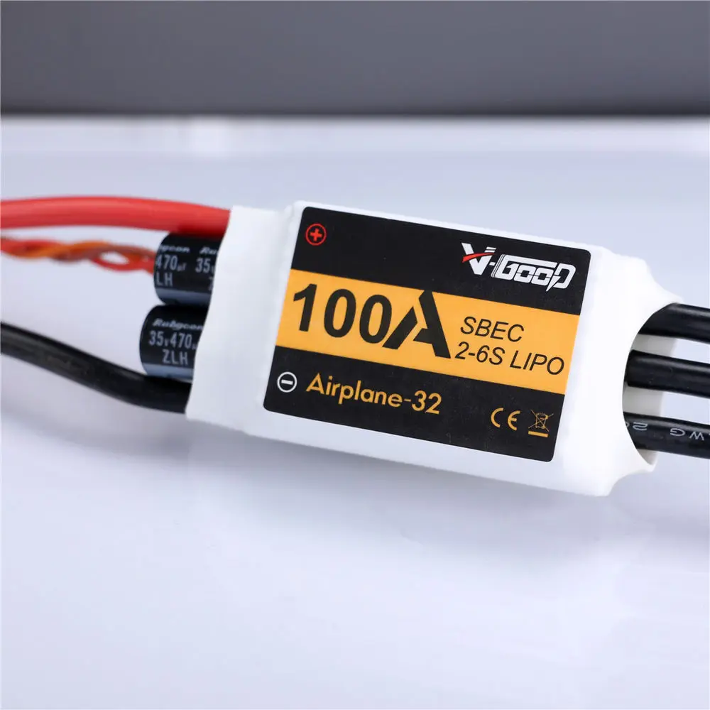 

VGOOD Airplane32 A32 100A Airplane Brushless ESC 5.5V/5A SBEC 2-6S LIPO for RC Model 3D Ducted Airplane Fixed-Wing DIY Parts