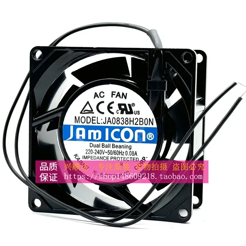 Фото Новый оригинальный вентилятор охлаждения для шкафов JAMICOM JA0838H2B0N, 220В, 0.08А, 8038 №3