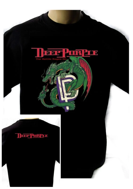 

Deep Purple The Battle Rages On 1993 Black T-Shirt Men Shirt Rock Band Tee Music