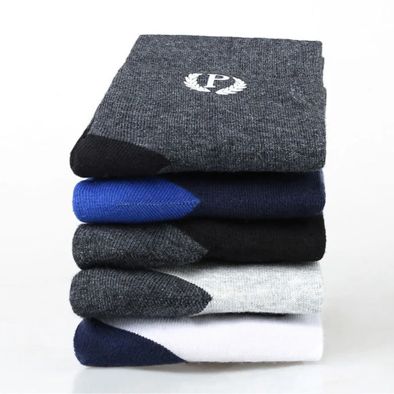 Носки мужские воздухопроницаемые удобные и теплые спортивные хлопковые 5 пар