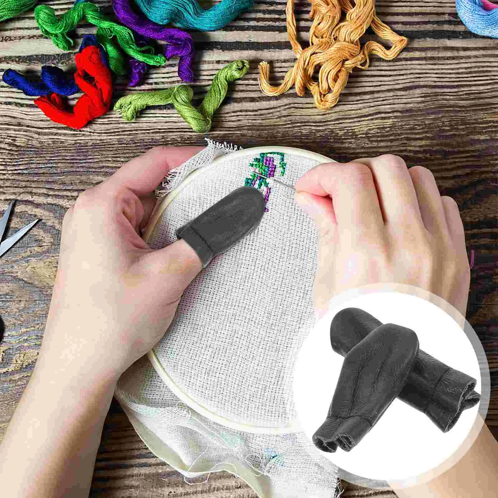 

Finger Thimblefor Protector Sewing Thimbles Thumb Rubber Cover Cots Sleeves Caps Arthritis Guard Guards Knitting Paper