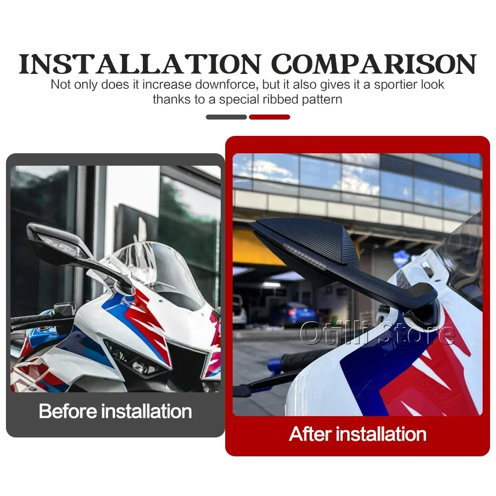 Фото CBR1000RR 2025 мотоциклетные задние зеркала со светодиодными указателями поворота, черные для Honda CBR1000RR CBR1000RR-R CBR 1000 RR-R 2019-2025 №4