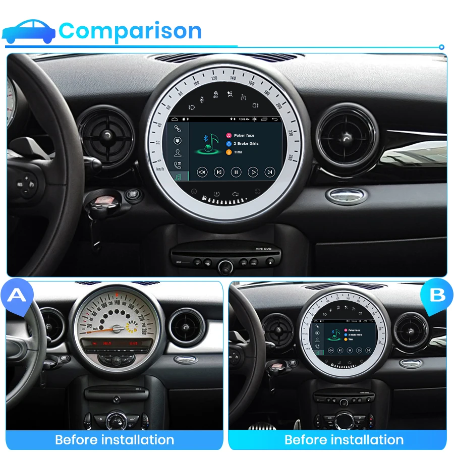 Автомагнитола AWESAFE мультимедийный плеер на Android 10 0 с 7 &quotэкраном GPS радио для BMW Mini