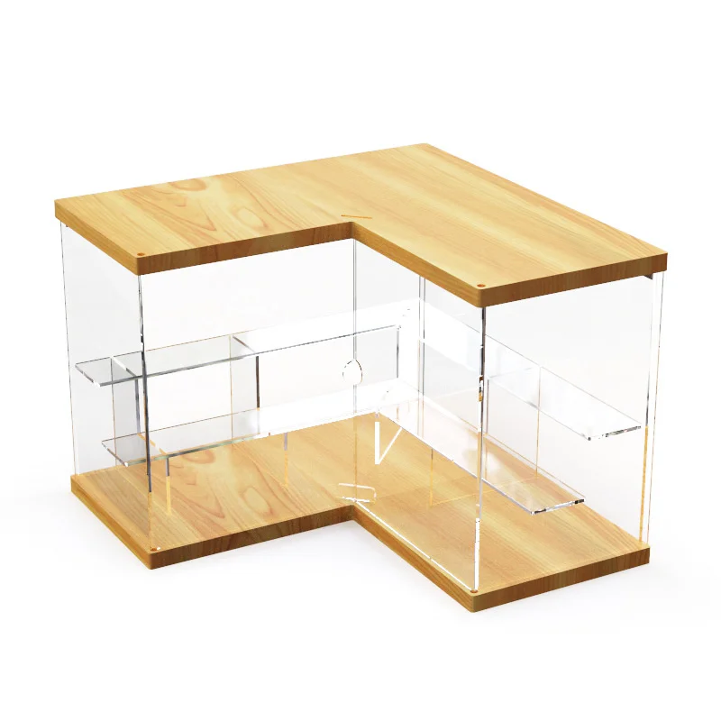 

Display Cabinet Wood Acrylic Applicable Blind Figurines Rack Doll Storage Corner Box Display Storage Perfume Box Dustproof