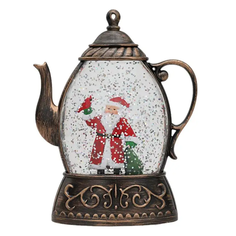

Форма чайника рождественские фонарики, встроенные фотообои, дизайн снега, светильник Рождественский подарок