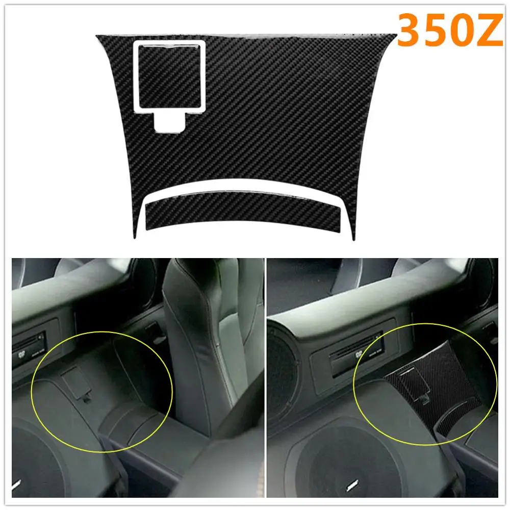 Carbon Fiber Stickers Center Console Rear Panel Modified Interioers Car Accessories for Nissan 350Z Z33 2006 2007 2008 2009