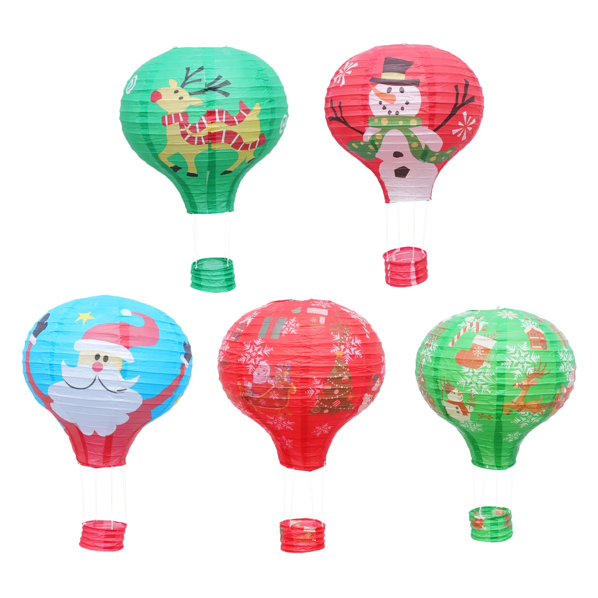 

Lights Outdoor Garden Hot Air Balloon Decor Lanterns Decorations Paper Hanging Christmas Party Chinese Patio Foldable Decorative