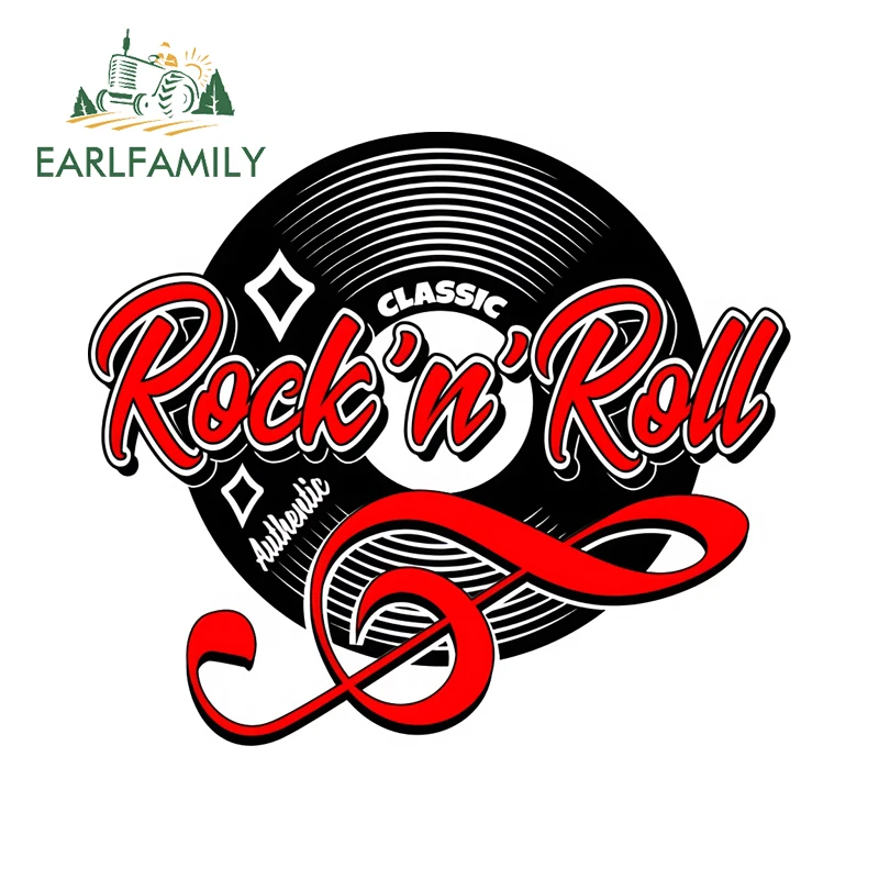 

EARLFAMILY 13 см для Rock'n'roll музыкальные автомобильные наклейки ATV индивидуальная наклейка солнцезащитный водонепроницаемый шлем на лобовое стекло автомобильные аксессуары