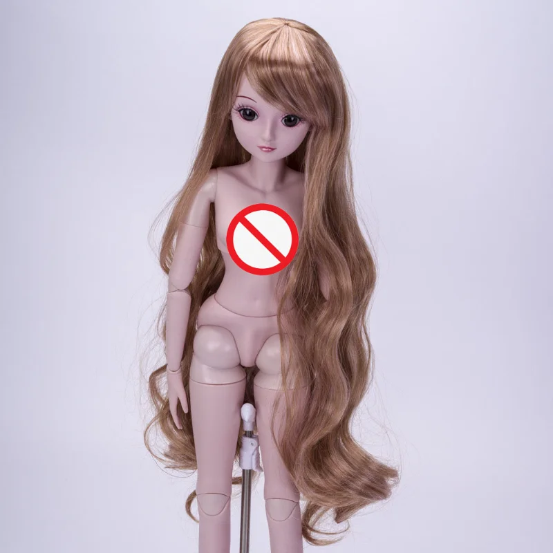 

Doll Wig 60cm Bjd 1/3 Accessories Straight/curly /bangs Brown Hair Dress Up Doll Toys for Girls 22 Inch Doll Accessories