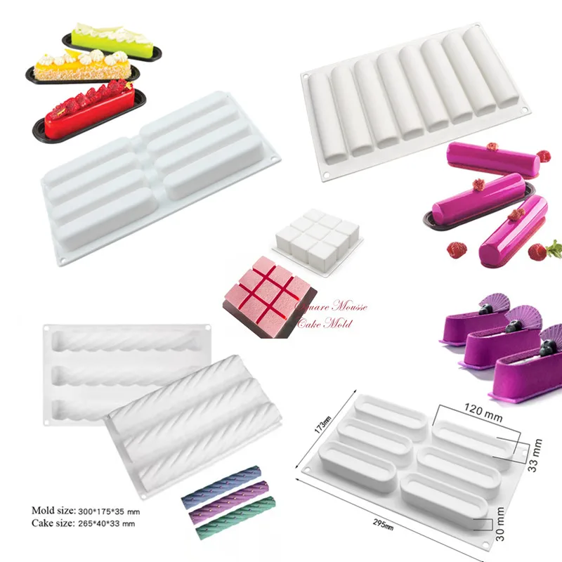 

Прямоугольная форма для торта в форме конфет, силиконовая форма для выпечки, форма для шоколада, пекарня, аксессуары для выпечки, форма для т...